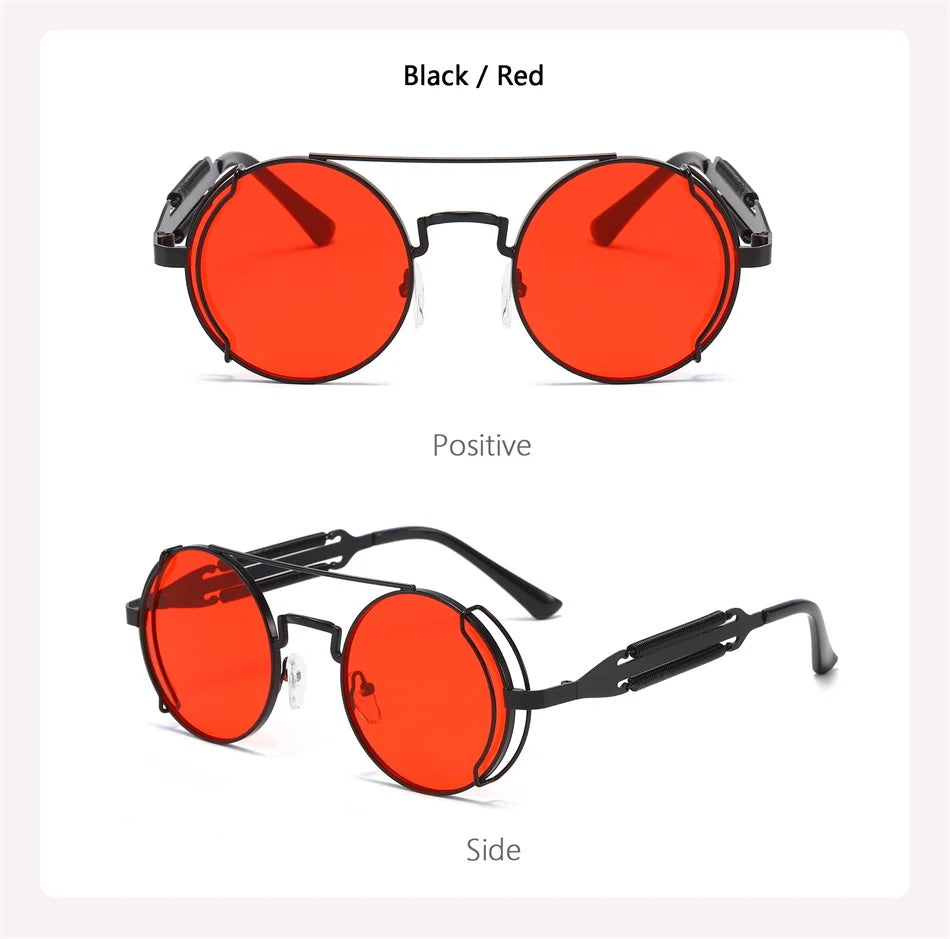 Retro Steampunk HD UV400 Glare-Blocking Sunglasses