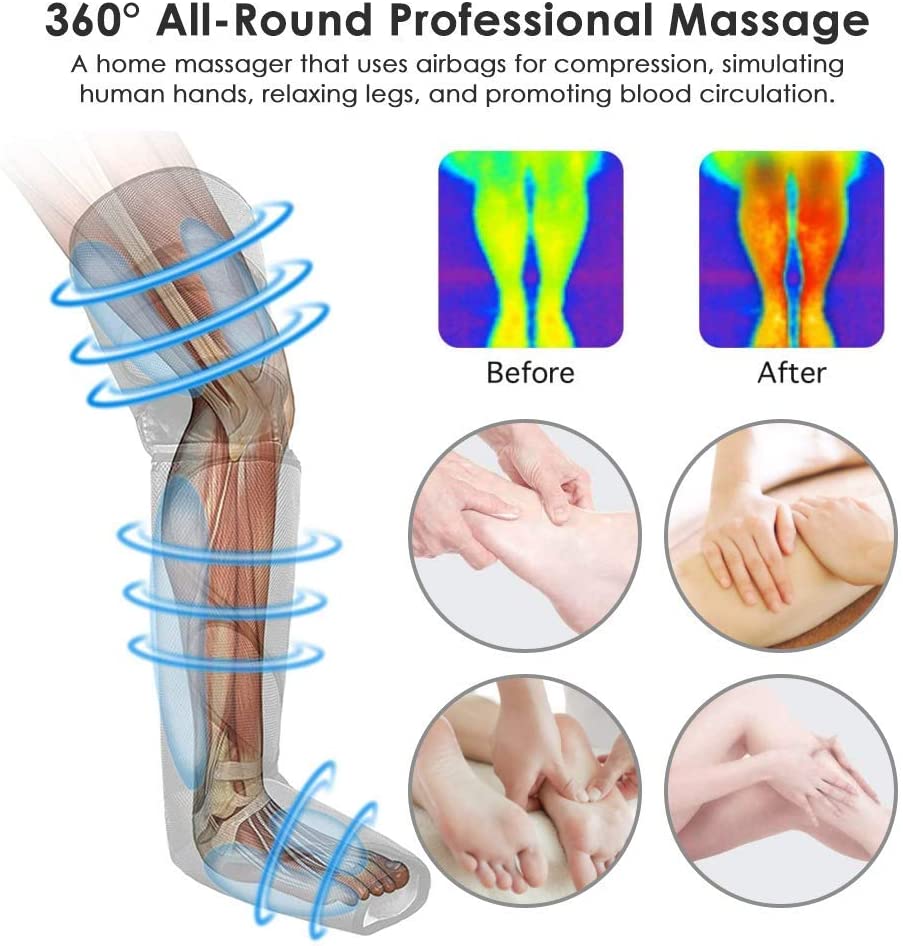 Professional Air Compression & Heat 360° Foot Therapy System