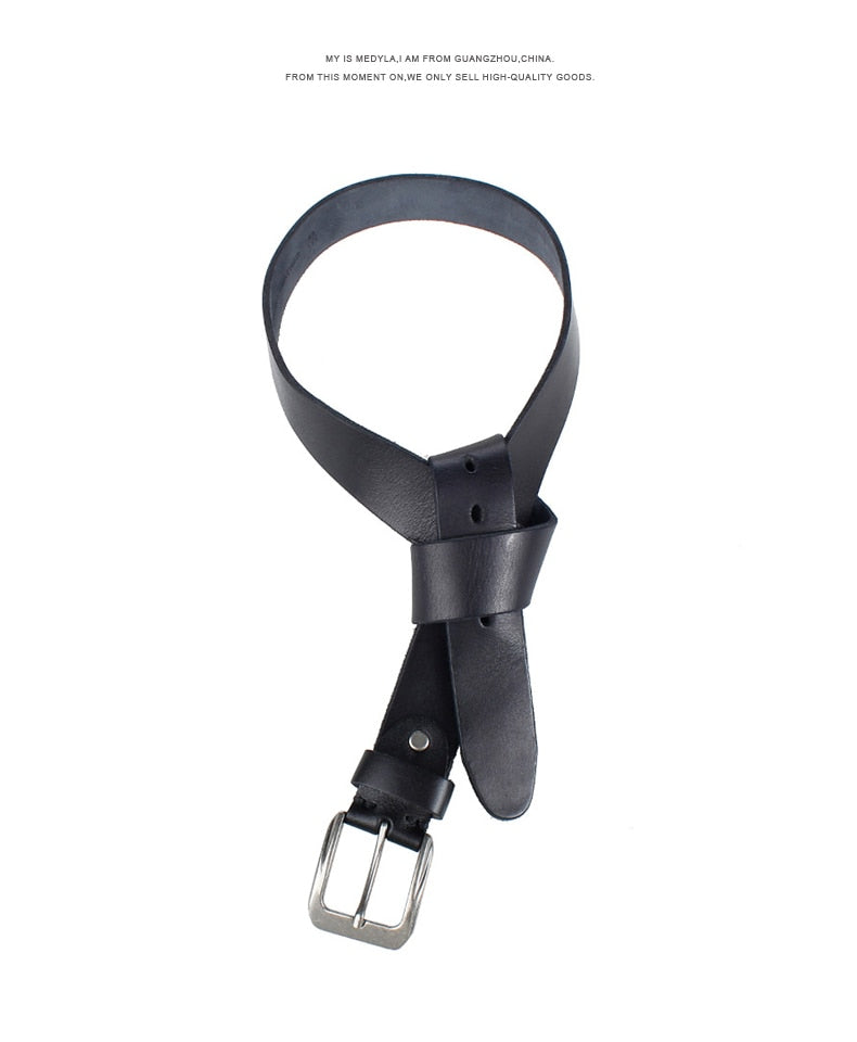 MEDYLA™ Vintage Pin Buckle Design Genuine Leather Belts