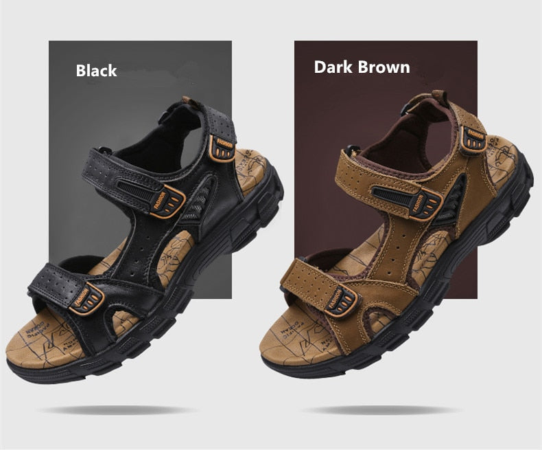 Lightweight Genuine Leather Men's Sandals