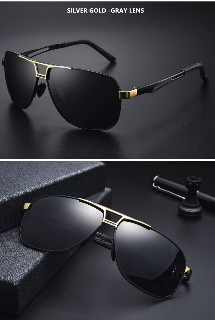 Polarized/Photochromic Square Magnesium Sunglasses