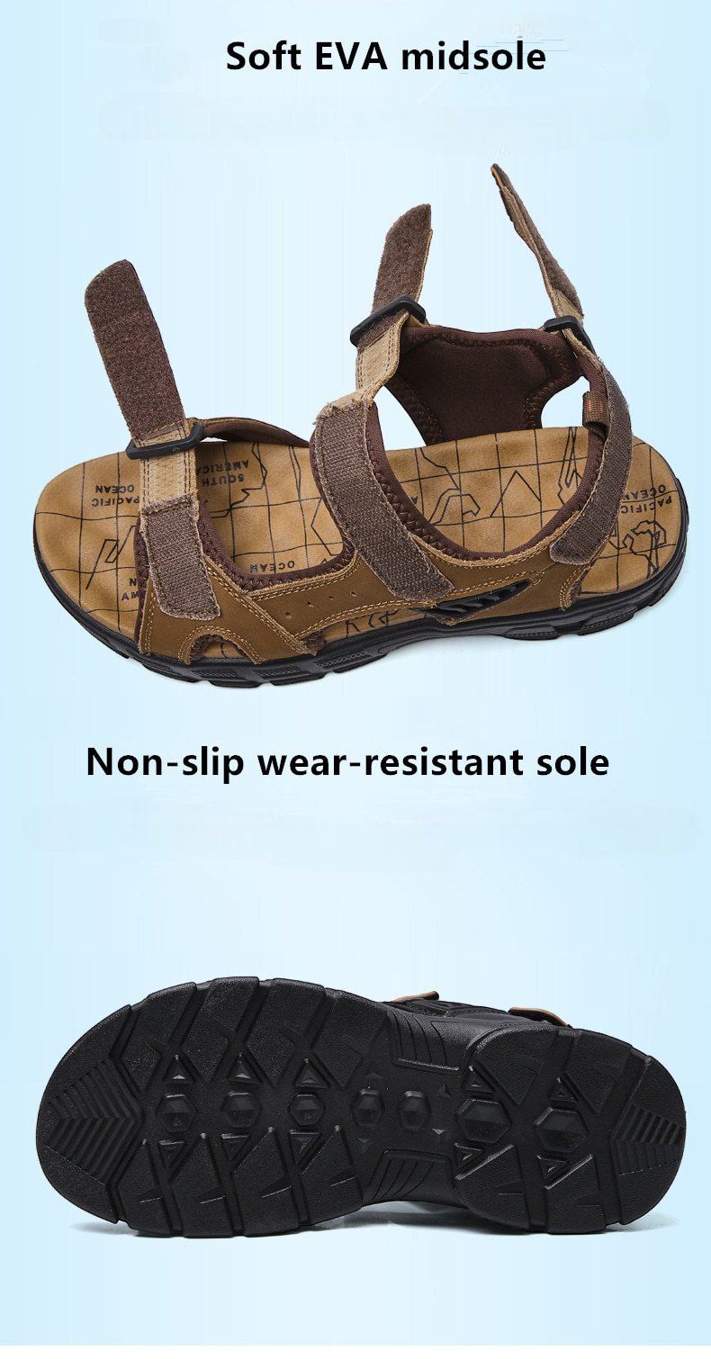 Lightweight Genuine Leather Men's Sandals