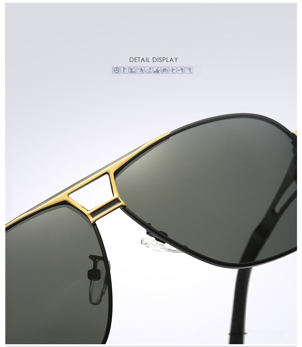 Polarized/Photochromic Square Magnesium Sunglasses