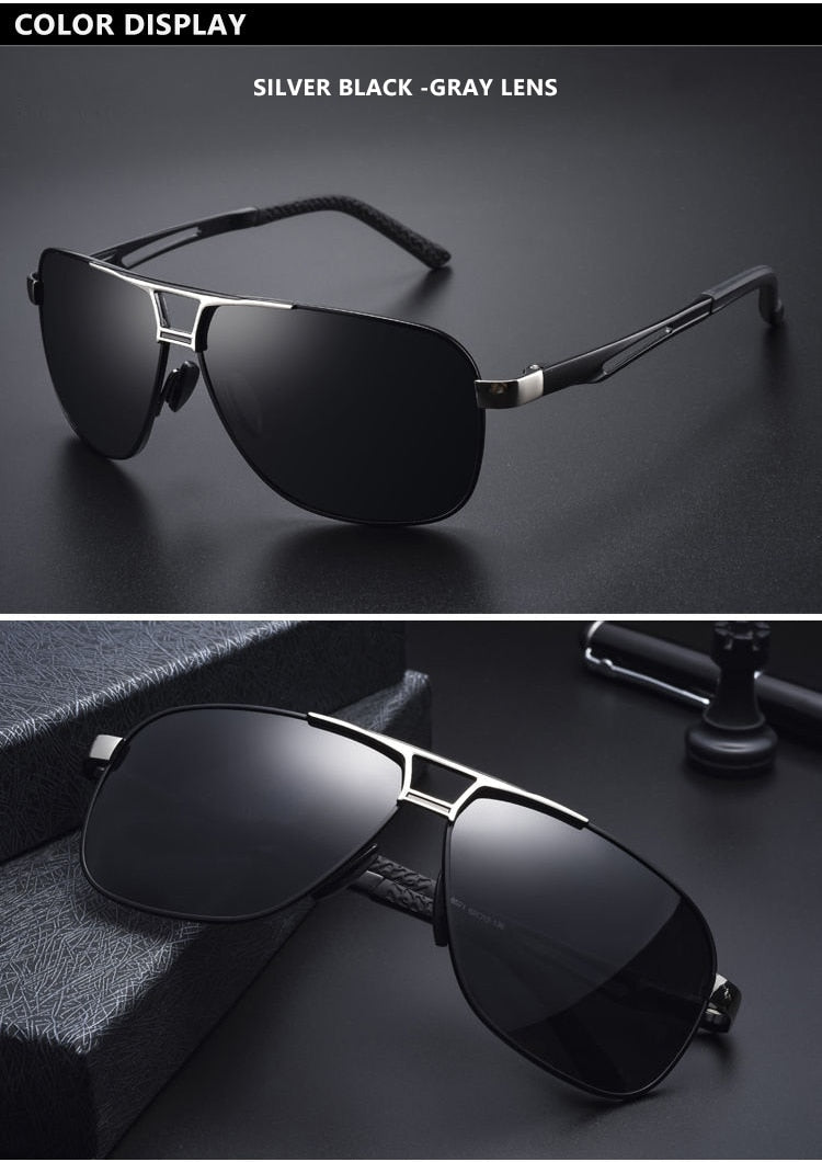 Polarized/Photochromic Square Magnesium Sunglasses