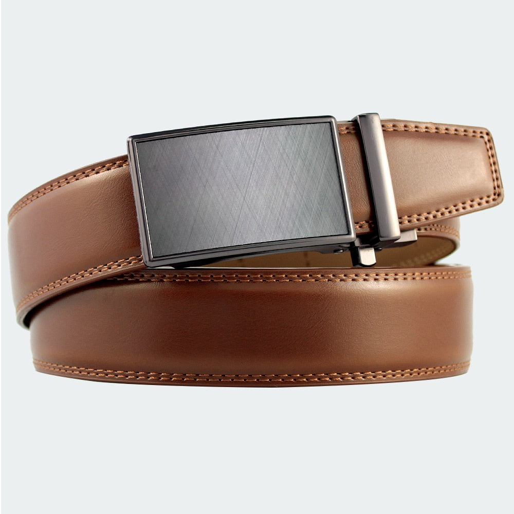 Premium Automatic Genuine Leather Ratchet Mechanism Belt