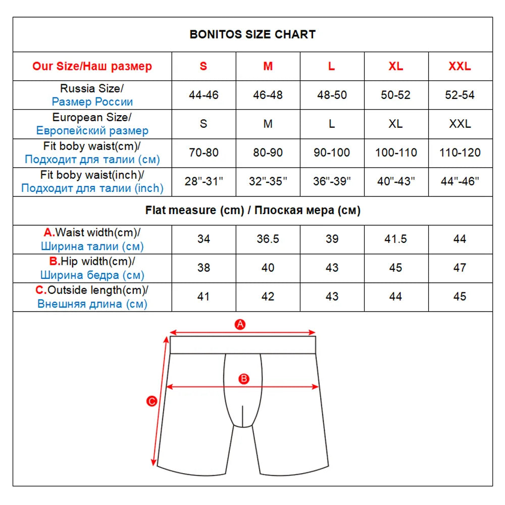 Long Breathable Cotton Men Boxer Underwear