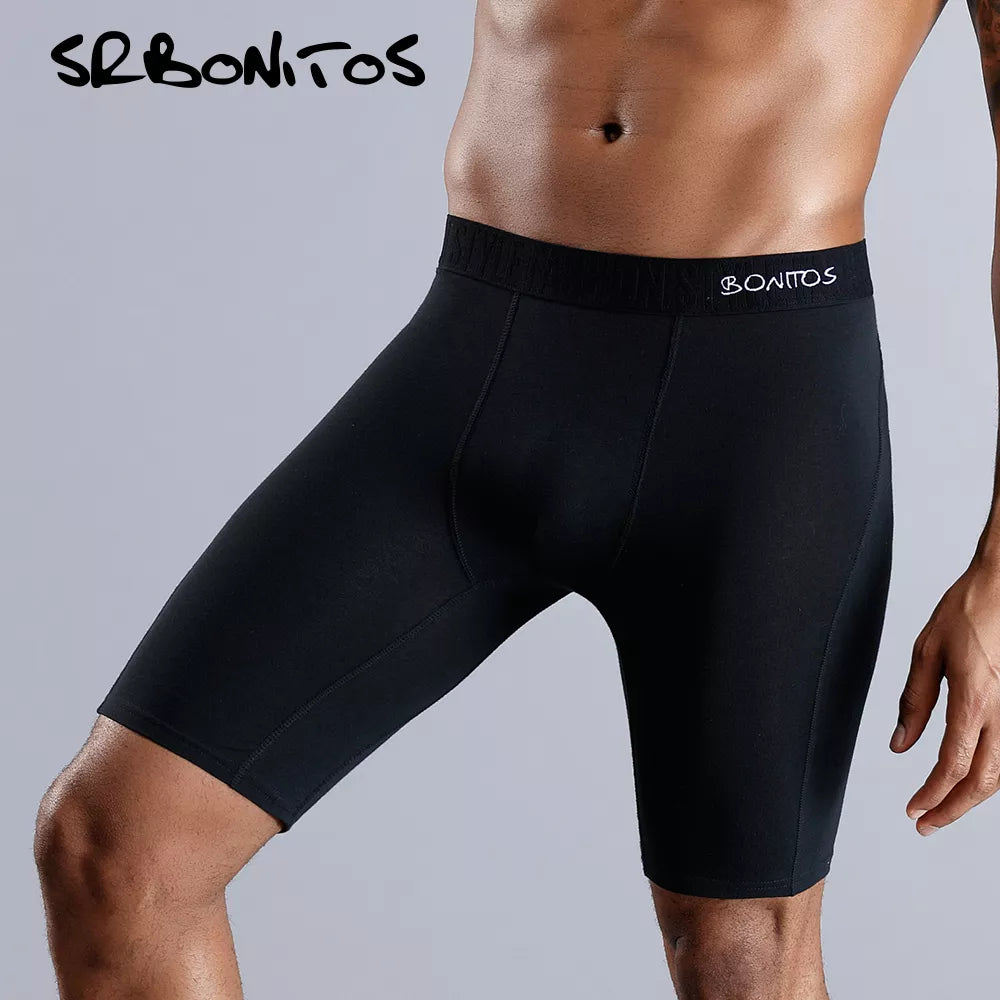 Long Breathable Cotton Men Boxer Underwear