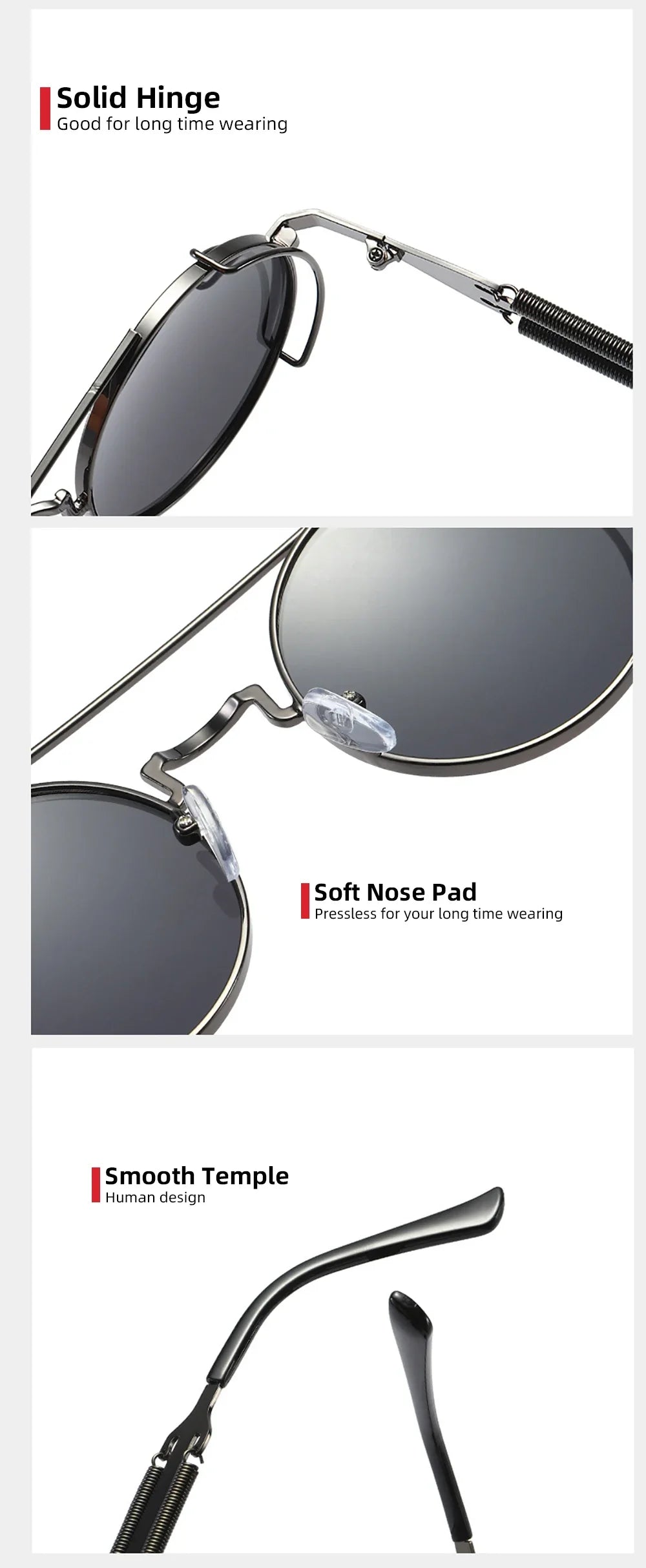 Retro Steampunk HD UV400 Glare-Blocking Sunglasses