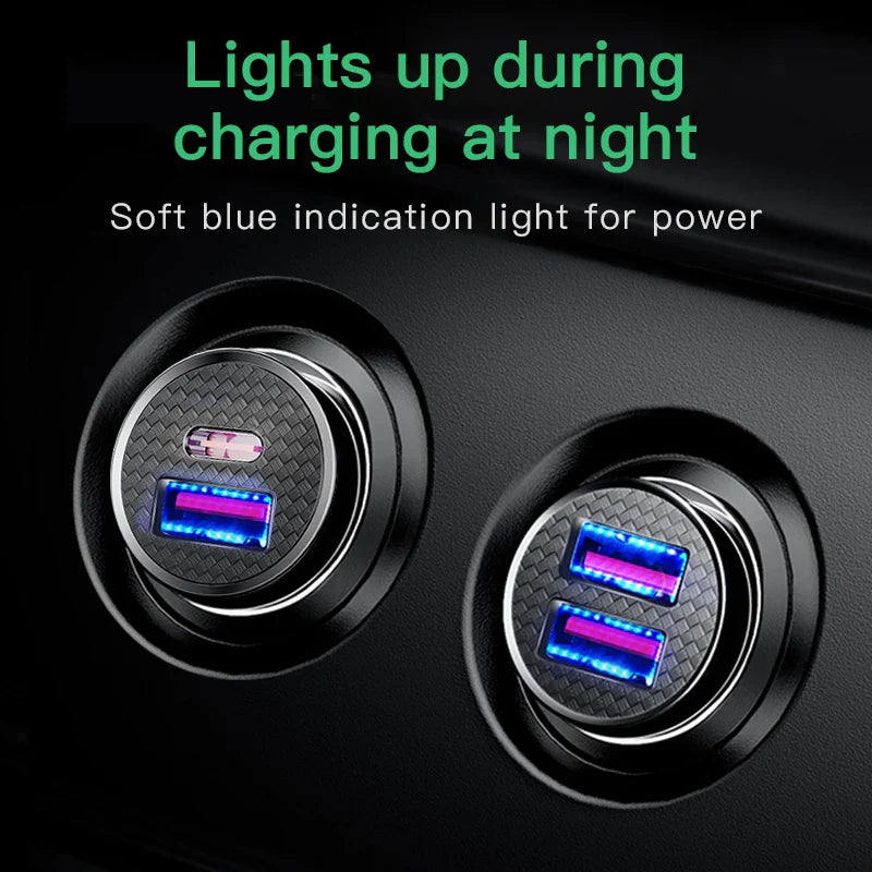 Baseus 30W Quick Charge 4.0 Dual Simultaneous Charging Universal Car Charger