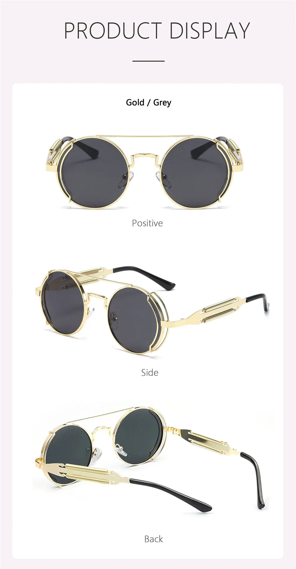 Retro Steampunk HD UV400 Glare-Blocking Sunglasses