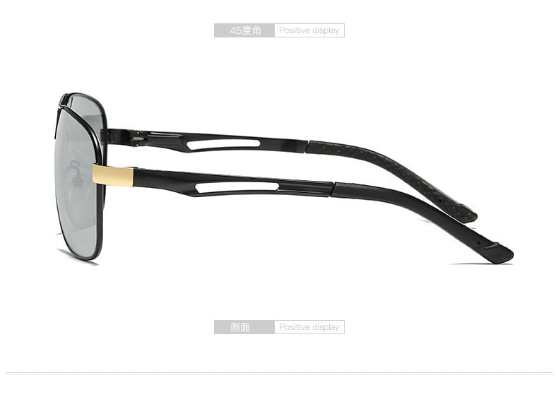 Polarized/Photochromic Square Magnesium Sunglasses