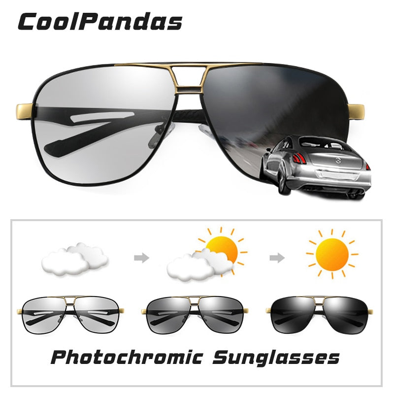 Polarized/Photochromic Square Magnesium Sunglasses