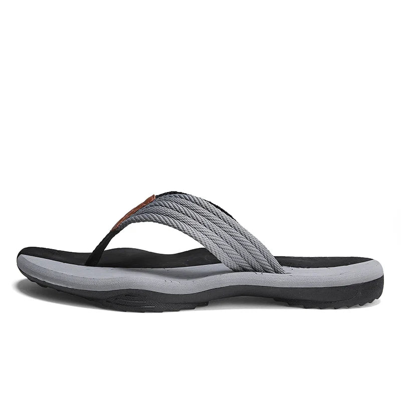 Woven Striped Lightweight Non-slip Comfortable Flip-flops