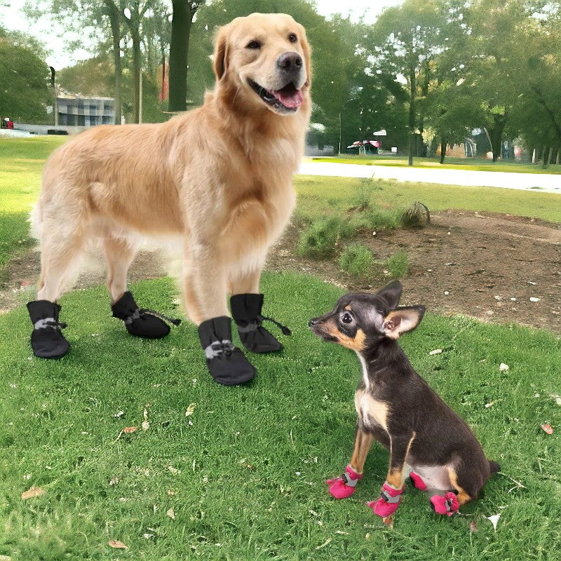 Waterproof Small Pet Anti-slip Rain Boots (4pcs)