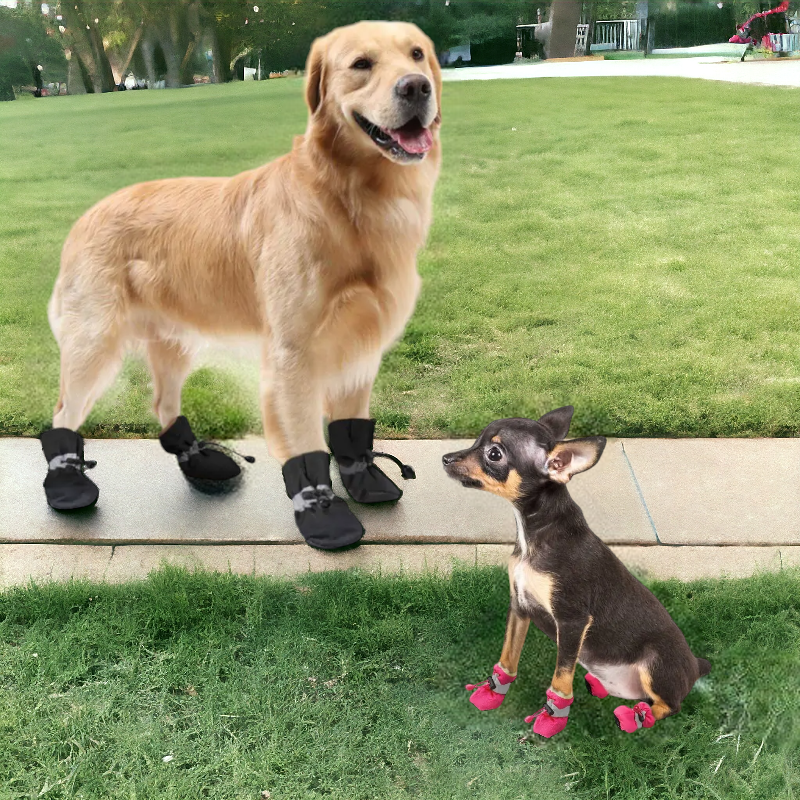 Waterproof Small Pet Anti-slip Rain Boots (4pcs)