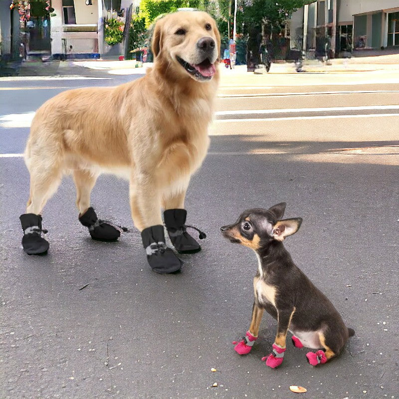 Waterproof Small Pet Anti-slip Rain Boots (4pcs)