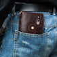 Genuine Leather Vintage RFID Blocking  Men Wallet With Chain