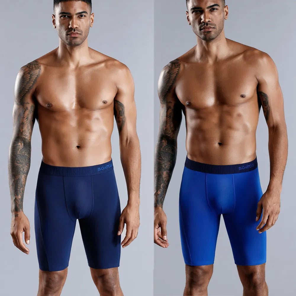 Long Breathable Cotton Men Boxer Underwear