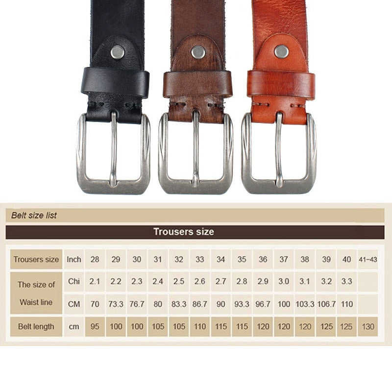 MEDYLA™ Vintage Pin Buckle Design Genuine Leather Belts