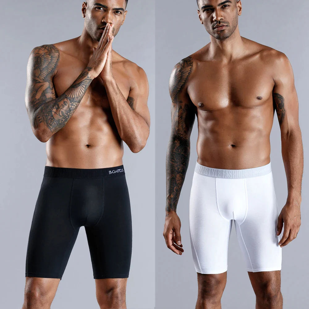 Long Breathable Cotton Men Boxer Underwear