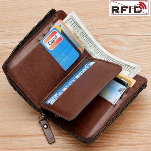 RFID Blocking Large Capacity Men's Wallet
