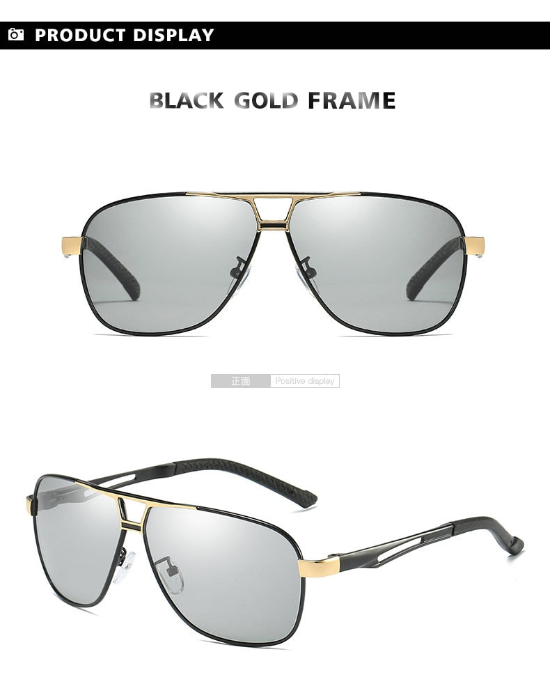 Polarized/Photochromic Square Magnesium Sunglasses