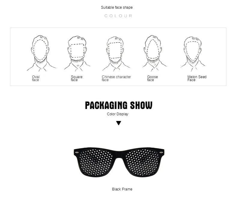 Anti-myopia Pinhole Vision Correction Glasses