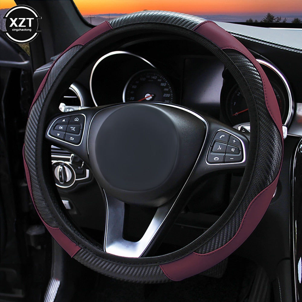 Carbon Fiber Anti-Slip Steering Wheel Cover