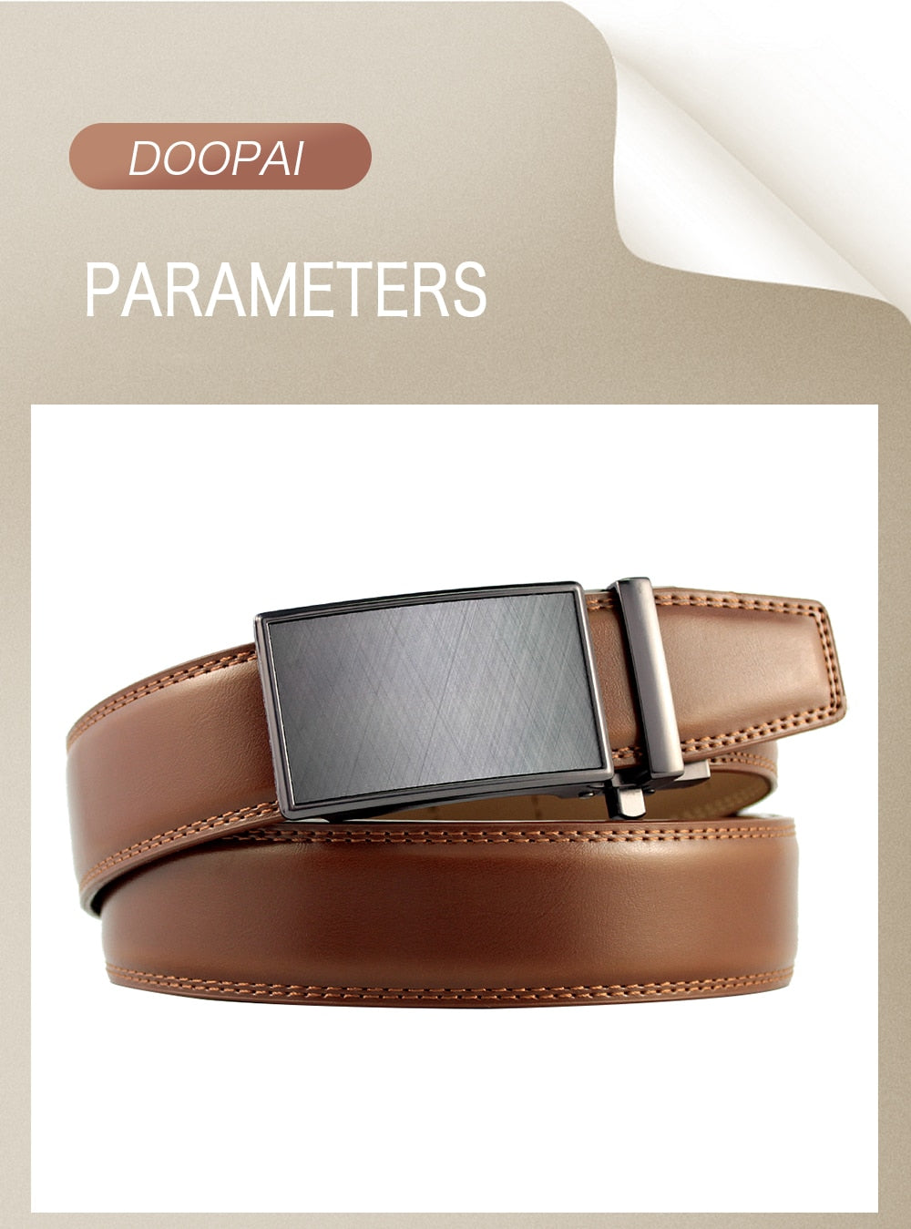 Premium Automatic Genuine Leather Ratchet Mechanism Belt