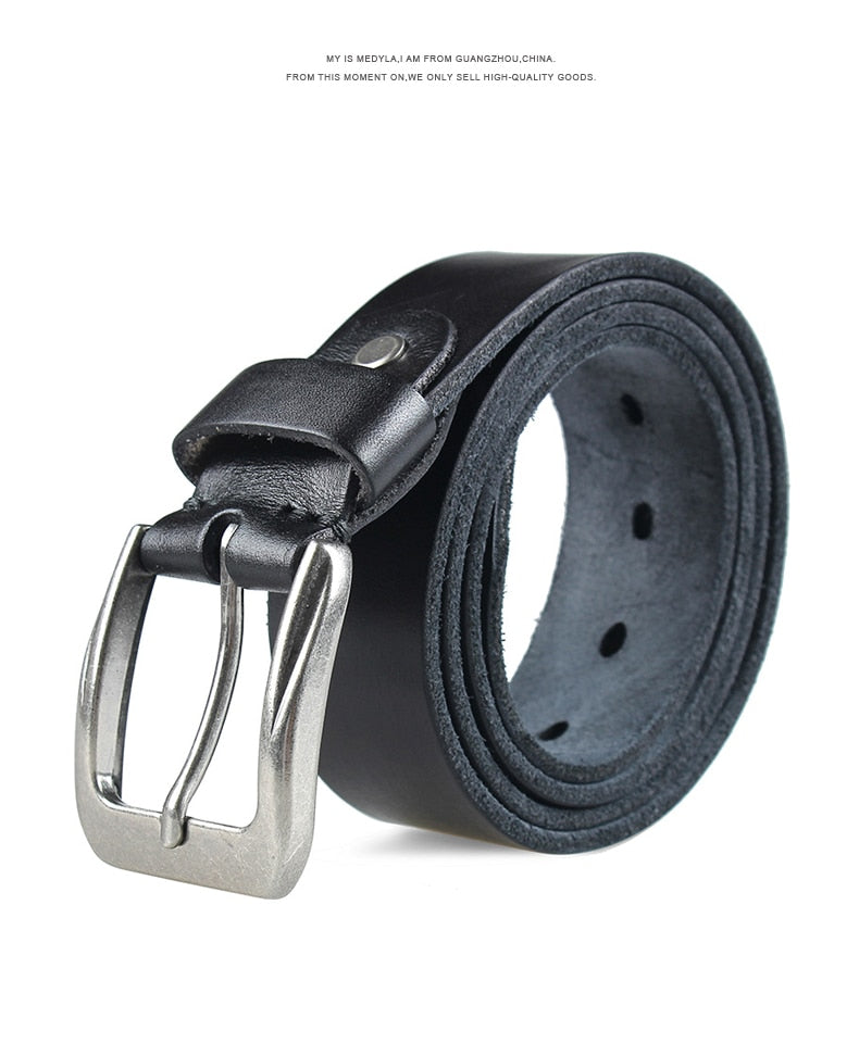 MEDYLA™ Vintage Pin Buckle Design Genuine Leather Belts