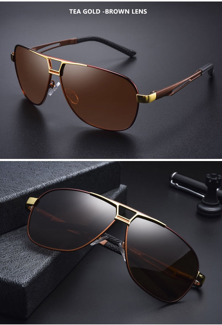 Polarized/Photochromic Square Magnesium Sunglasses
