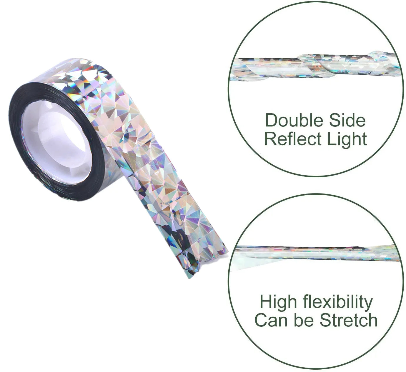 Double-Sided Bird Repellent Reflective Scare Tape