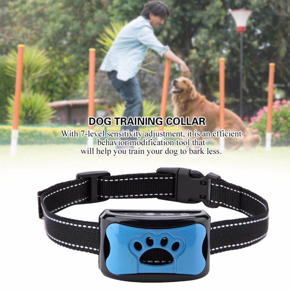 Ultrasonic+Vibration Dog Anti Barking Training Collar (NO Electroshocks)