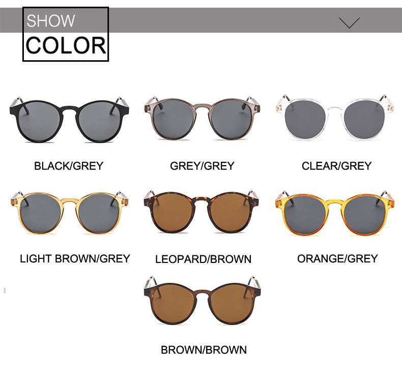 Retro Elegant Design UV400 Round Sunglasses