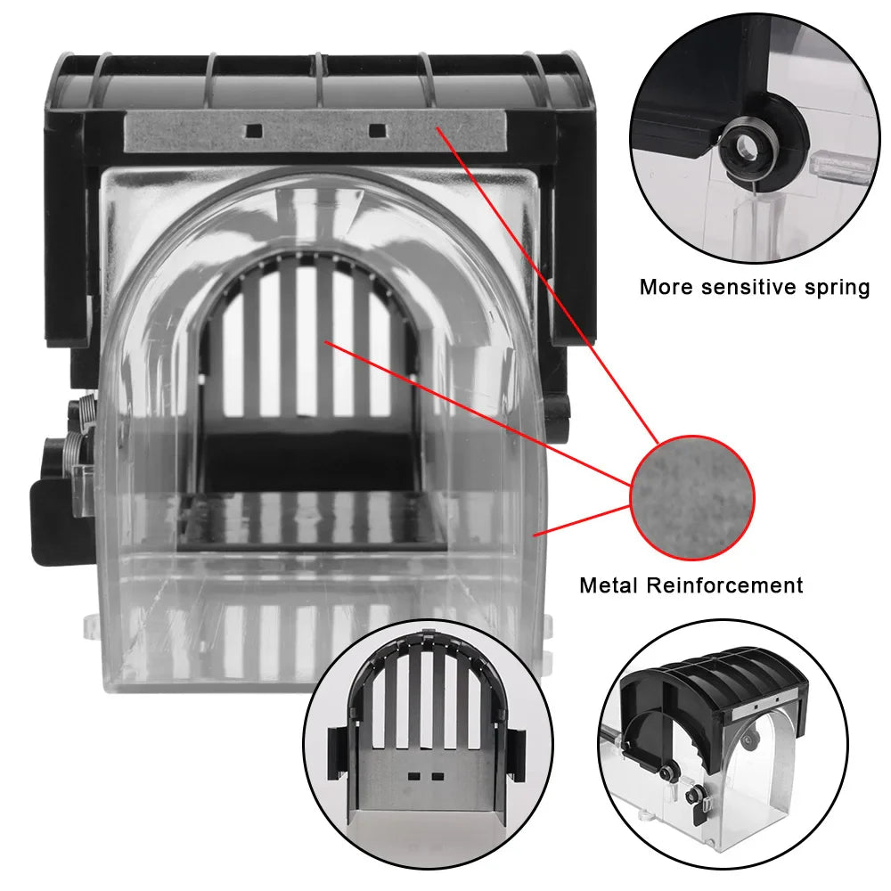 SafeRelease Self-Locking Humane Mouse Trap – Clear Reusable Design