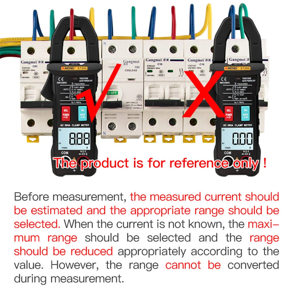 Digital Clamp DC/AC Current 4000 Counts Amp / Hz / NCV / Ohm Multimeter