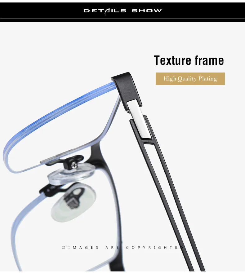 RBENN Anti Blue Light Ultralight Half Frame Reading Glasses