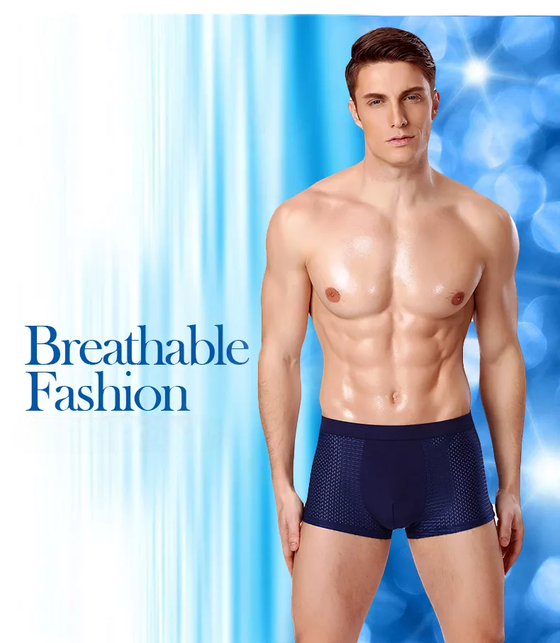Bamboo Fiber Breathable Men's Boxer (4pcs)