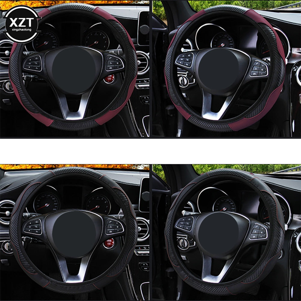 Carbon Fiber Anti-Slip Steering Wheel Cover