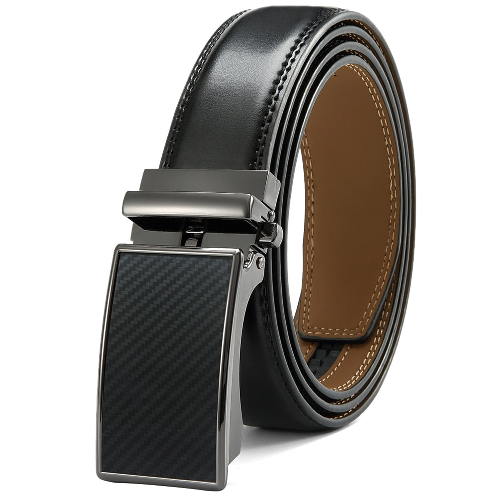 Premium Automatic Genuine Leather Ratchet Mechanism Belt