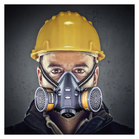 Dual Filter Respirator Reusable Half Face Gas Protection Mask