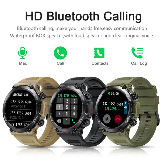 Ultra Durable Construction HD Bluetooth Health Tracker Smartwatch For Android & IOS