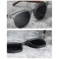 Trendy Retro Wood Grain Unisex Polarized UV Protection Sunglasses