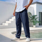 Cotton Linen Relaxed Loose Fit Breathable Pants for Men