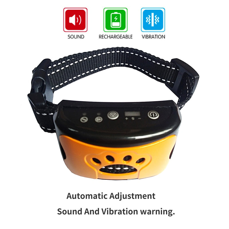 Ultrasonic+Vibration Dog Anti Barking Training Collar (NO Electroshocks)