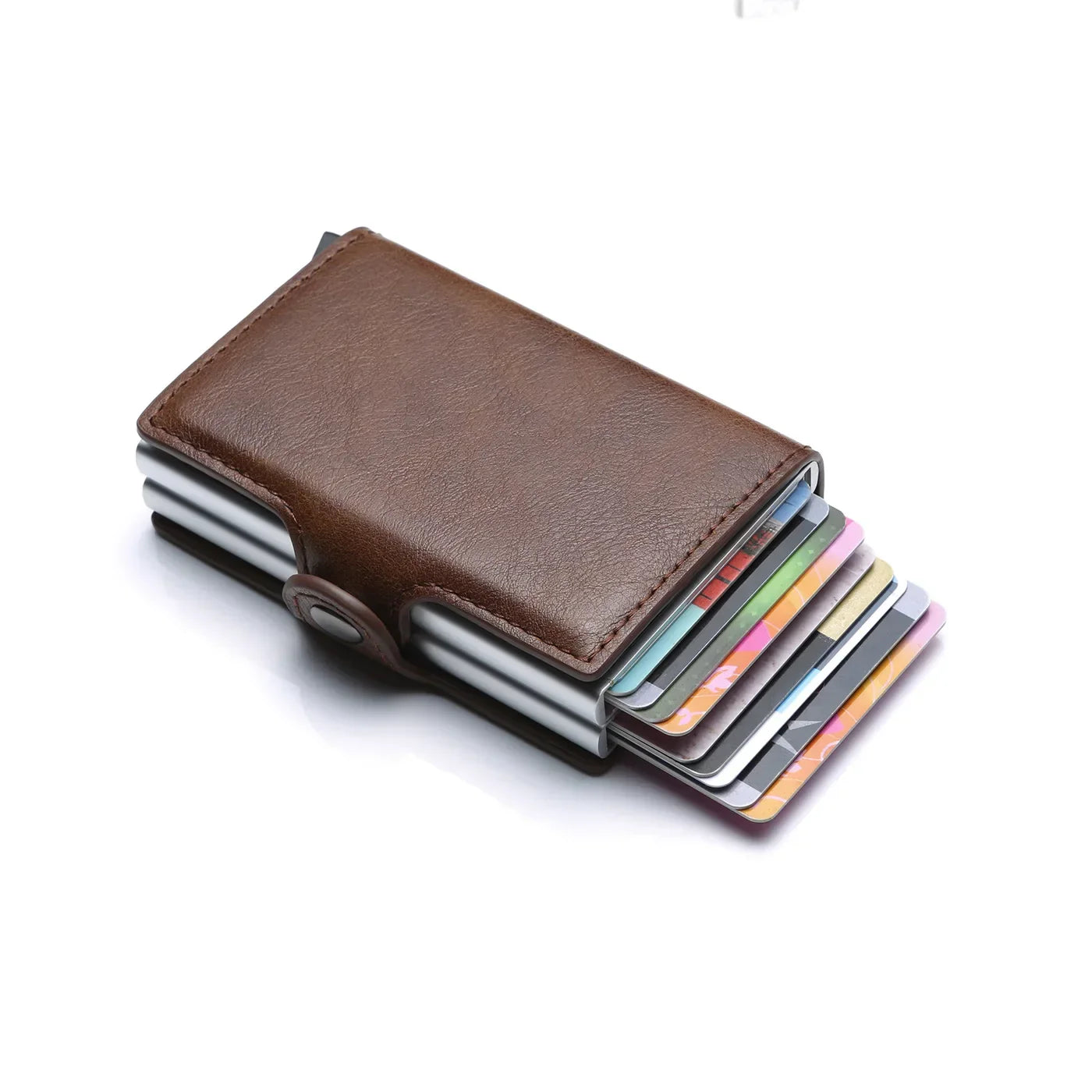 DoubleDeck 14 Cards Quick Pop-Up Access RFID Protection Mini Wallet