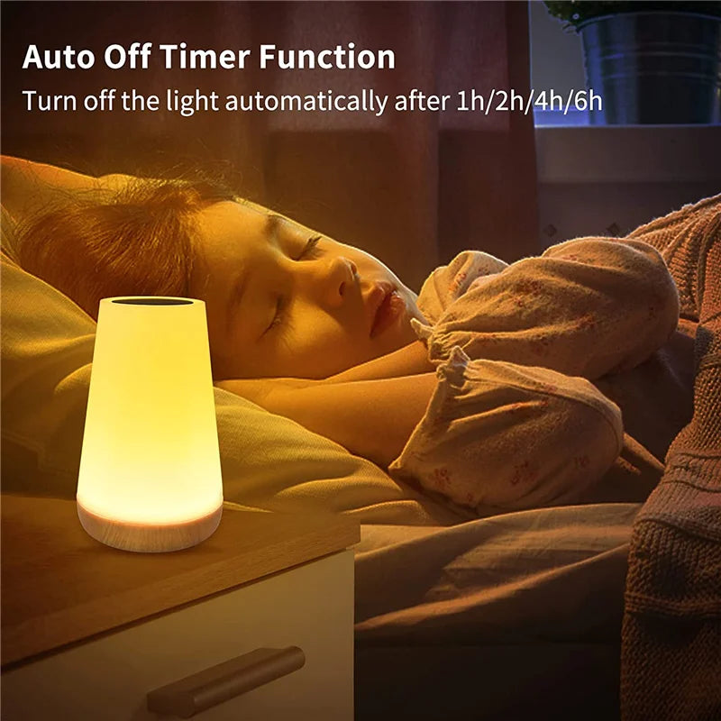 Rechargeable 13 Colors Remote / Touch Dimmable Bedside Light