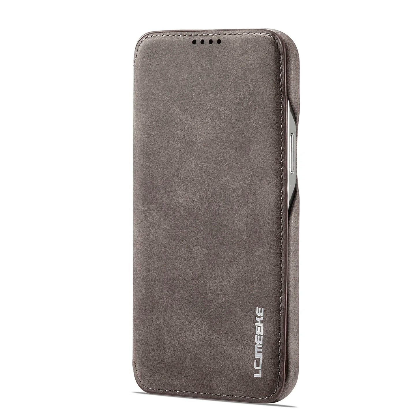LuxeGuard Slim & Lightweight Flip Wallet Case for iPhone with Kickstand