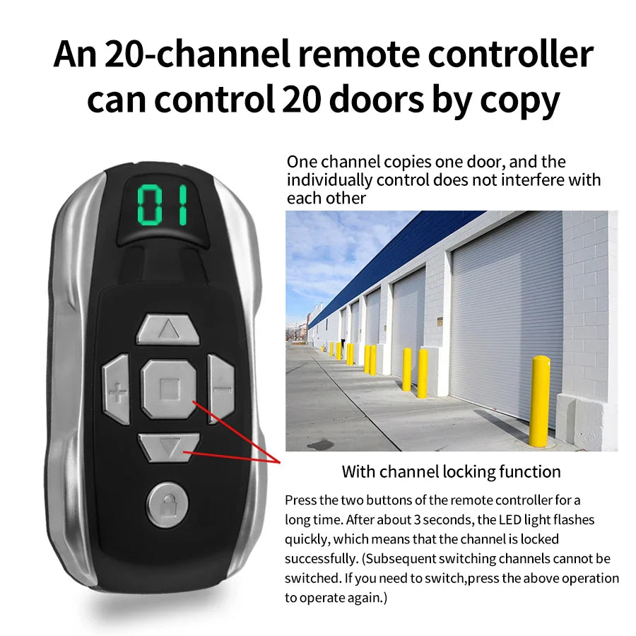 GateMaster 20-Channel Rechargeable 300–915MHz Frequency Smart Remote Duplicator