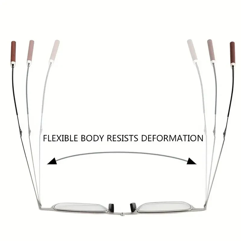 Flat-Fold Lightweight Anti-Blue Light Reading Glasses with Protective Case